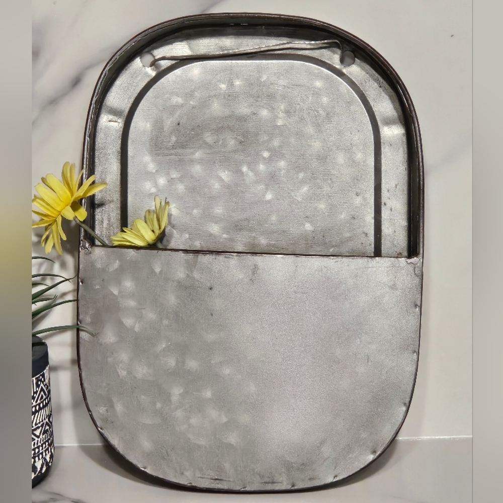Silver Metal Wall Pocket